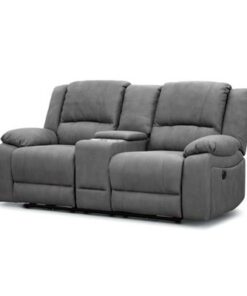 Latte Captain Lounge 2-Seater (Electric) with Rhino fabric and lumbar support, in a contemporary room.