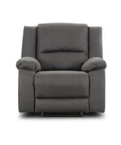 Comfortable 1-seater electric recliner with Rhino fabric upholstery, pocket coil foam, and spring support, available in Jet, Latte, or Marine.