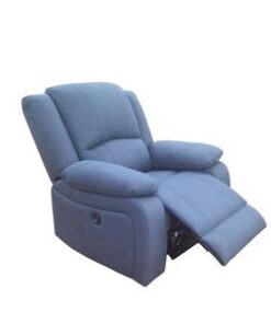Stylish electric recliner lounge with high-performance Rhino fabric, built-in USB port, and a solid wood frame for modern living spaces.