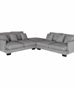 Modular deep seated lounge with foam cushions, loose seat and back cushions, and an ottoman for added versatility.