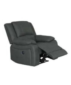 Jet, Latte, or Marine electric recliner lounge with Rhino fabric upholstery, built-in USB port, and a sturdy wood frame for modern comfort.