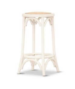 Baker Kitchen Stool with PU leather and sleek frame, enhancing a contemporary dining area.