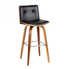 Mojo Bar Chair Walnut Black Pu