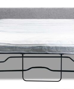 Practical sofa couch bed mattress with memory foam top, bi-fold mechanism, and durable polyester fabric in Slate or Storm colors.