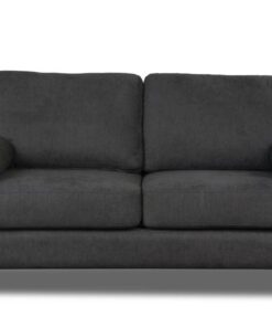 Stylish 2-seater lounge featuring detached cushions, bolster armrests, and durable polyester fabric for a cozy, modern living space.