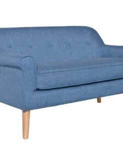 Light Grey Lavender 2.5 Seater with oak-colored legs and polyester upholstery, offering comfort in a modern lounge setting.