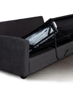Loft Graphite Zoe Double Sofa Bed with thick foam support, ideal for guests, in a chic room.