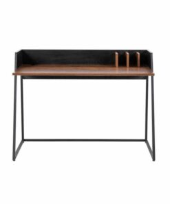 Kennet Work Desk with two-tone finish and angled metal legs, set in a modern workspace.