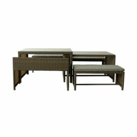 Monte Outdoor 6PC Nested Dining Bench