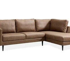 Elegant 2-seater fabric sofa with high-density foam, high-tensile springs, and leather-look polyester upholstery for lasting comfort.