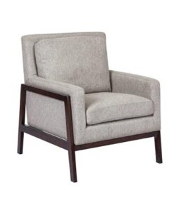 Stylish armchair featuring a solid wood frame, foam with pocket springs, and fixed cushions. Weight limit: 110kg.
