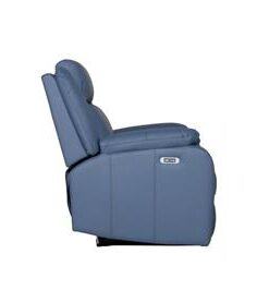 Marine Blue Peggy LTH Recliner with USB charging and high back design, in a chic interior.