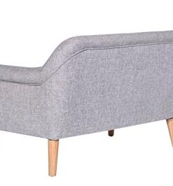 Light Grey Lavender 2.5 Seater with five-button backrest and oak legs, offering modern comfort in a bright space.