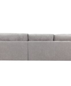 Licorice Brody Fab 2.5 Seater with RHF Chaise, offering loose cushions and a plywood frame, in an elegant room.