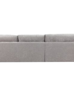 Licorice Brody Fab 2.5 Seater with LHF Chaise, offering loose cushions and a plywood frame, in an elegant room.