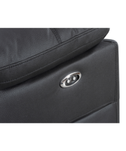 Dark Grey Modular Excaliber Lounge with recliners and dropdown tray, in a trendy living space.