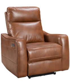 Nadia 3+2+1 Seater Set with premium leather and metal cup holders, in a cozy space.