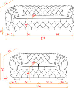 Crown Beige Lounge with velvet upholstery and durable support, enhancing a stylish living area.